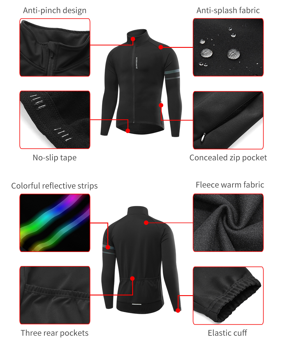 WOSAWE Men'sThermal Winter Cyc - Cycling Commuter Jacket ulasan dan harga